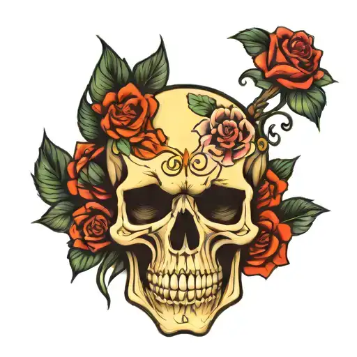 skull candy skull tattoo design idea