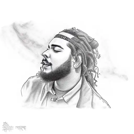 post malone singer tattoo design idea