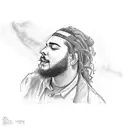 post malone singer tattoo design idea