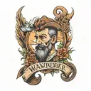 the wanderer tattoo design idea