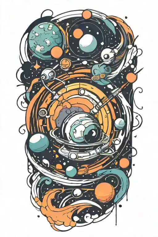 Space tattoo design idea