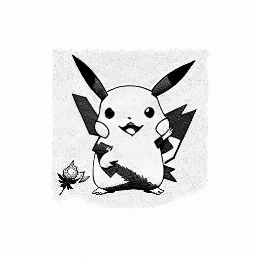 Pikachu weed tattoo design idea