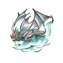 toothless dragon  tattoo design idea