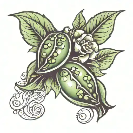 two peas in a pod cute tattoo design idea