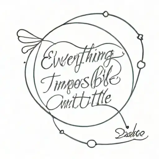everything seems impossible until it is done tattoo design idea