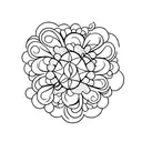 Uma tatuagem minimalista representando um útero estilizado entrelaçamento com flores tattoo design idea