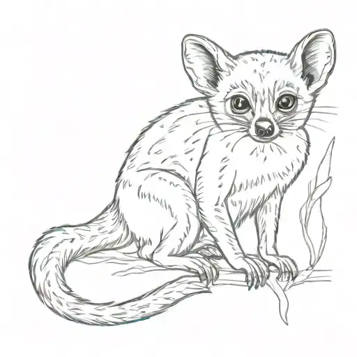 mouse lemur tattoo design idea