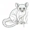 mouse lemur tattoo design idea