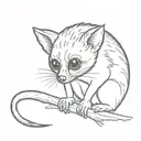 mouse lemur tattoo design idea