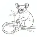 mouse lemur tattoo design idea