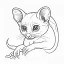 mouse lemur tattoo design idea