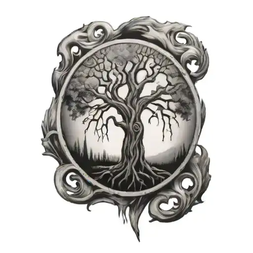 Erd Tree, Malenia, Elden RIng, Runes tattoo design idea