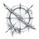 archery arrow tattoo design idea