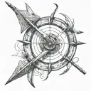 archery arrow tattoo design idea