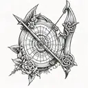 archery arrow tattoo design idea