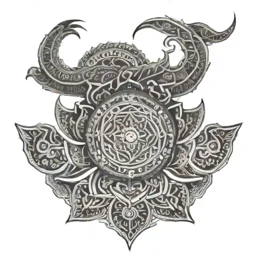 Cambodia Naga Mandala tattoo tattoo design idea