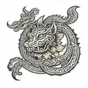 Cambodia Naga Mandala tattoo tattoo design idea