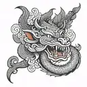 Cambodia Naga Mandala tattoo tattoo design idea