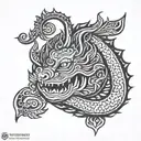 Cambodia Naga Mandala tattoo tattoo design idea