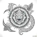 Cambodia Naga Mandala tattoo tattoo design idea