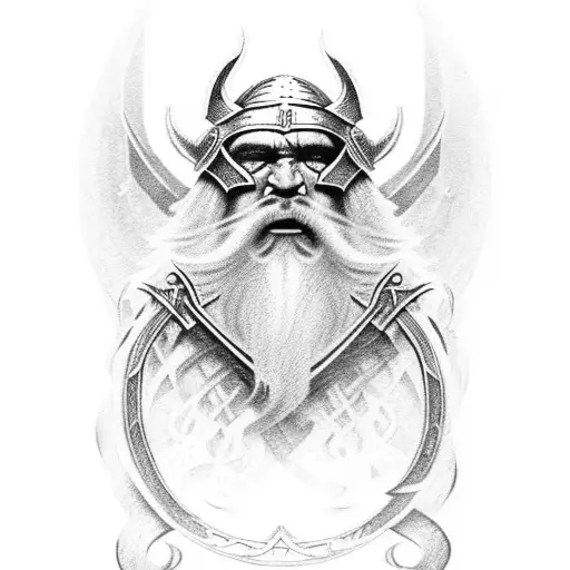 viking, infantry, army tattoo design idea