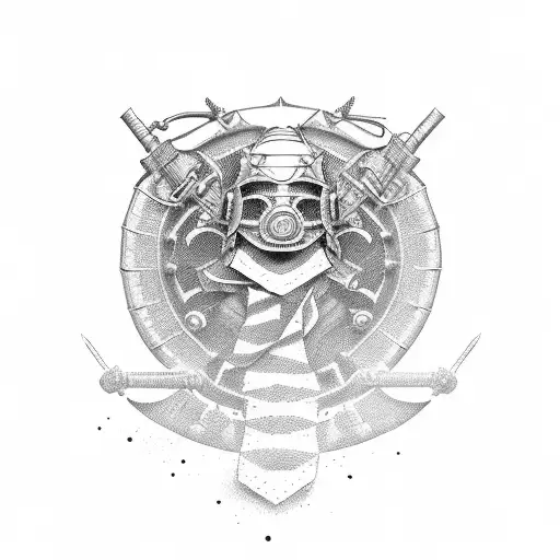 bayonet army samurai rifle  tattoo design idea