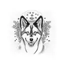 akita tattoo design idea