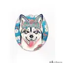 akita tattoo design idea