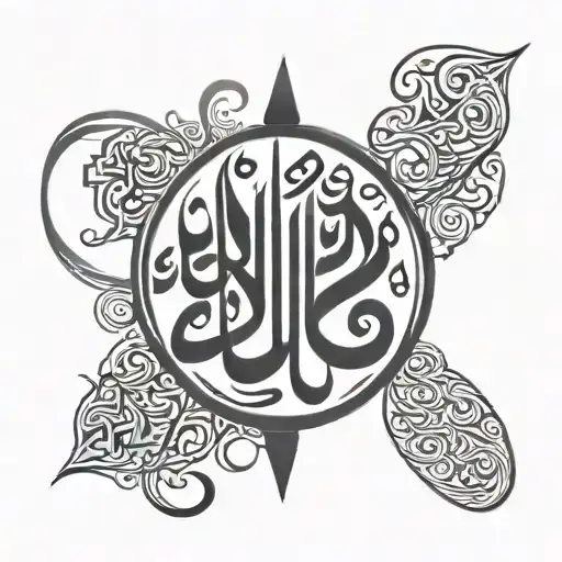 arabic calligraphy tattoo design idea