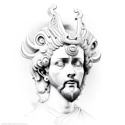 Marcus Aurelius and Gnothi Seauton tattoo design idea