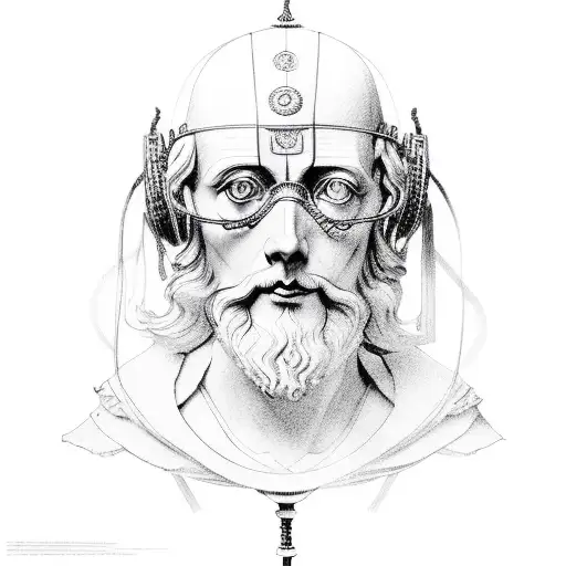 Marcus Aurelius and Gnothi Seauton tattoo design idea