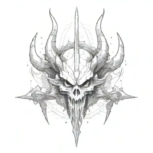 diablo 4 game tattoo design idea