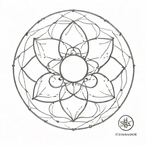 lotus seed of life sacred geometry  tattoo design idea