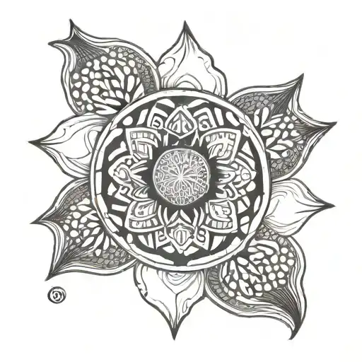 lotus seed of life sacred geometry  tattoo design idea