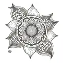 lotus seed of life sacred geometry  tattoo design idea