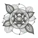 lotus seed of life sacred geometry  tattoo design idea