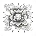 lotus seed of life sacred geometry  tattoo design idea