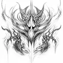 shadow fiend tattoo design idea