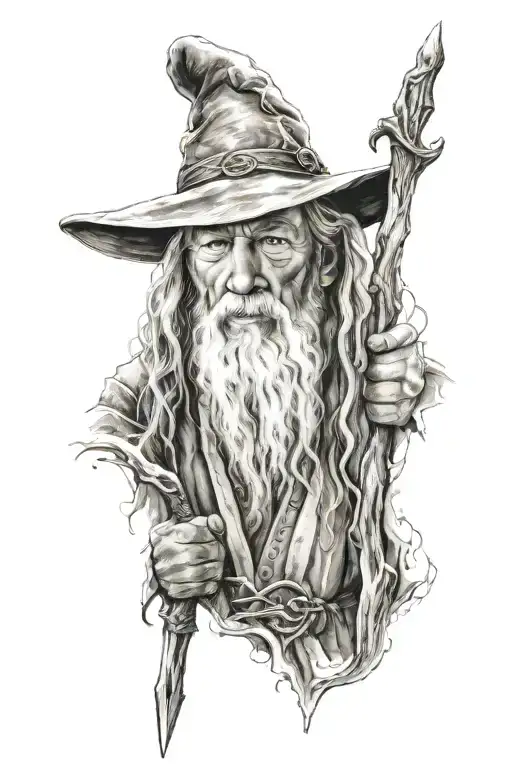 Gandalf from Lord of the Rings tattoo design idea