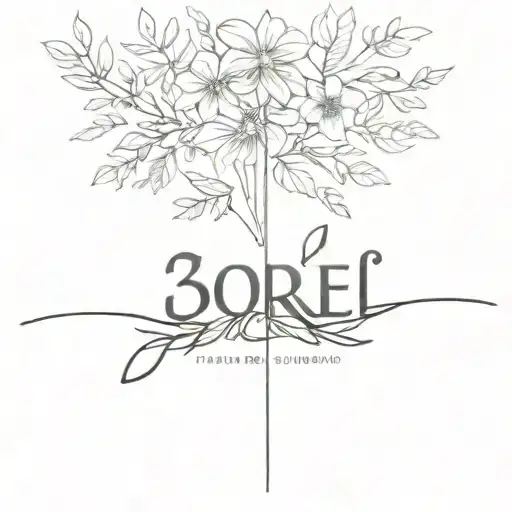 minigfull tatto for 5 friends with "3 sorrel the rest straw" thr name of our band tattoo design idea