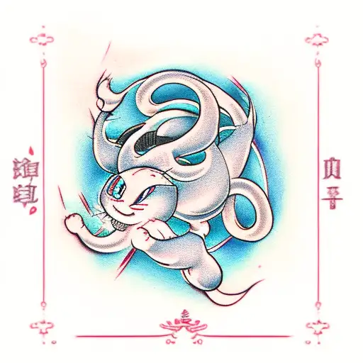 shenglong and mewtwo tattoo design idea