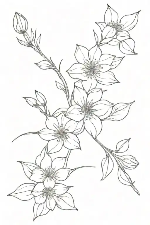 March May June October birth flower tattoo design idea