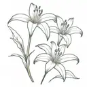 two lilies with a rainbow tattoo design idea
