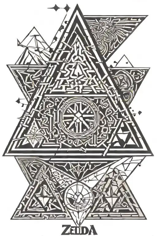 Triforce zelda triforce tattoo design idea