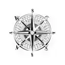 nordic compass tattoo design idea