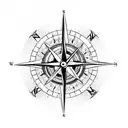 nordic compass tattoo design idea