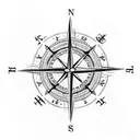 nordic compass tattoo design idea