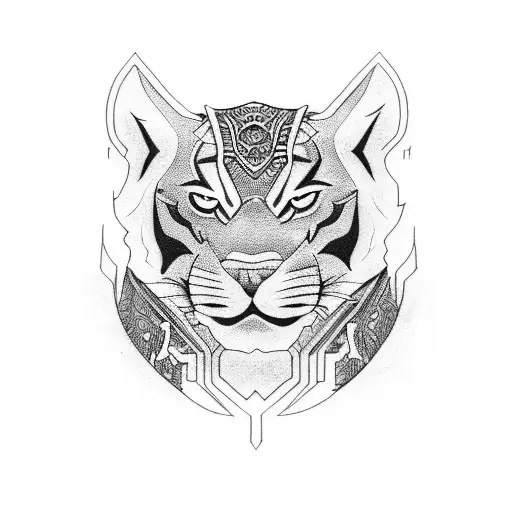 black panter tattoo design idea