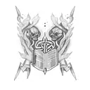 sleeve with bible verses tattoo design idea