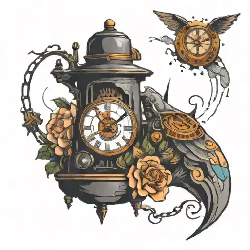 Time Machine tattoo design idea